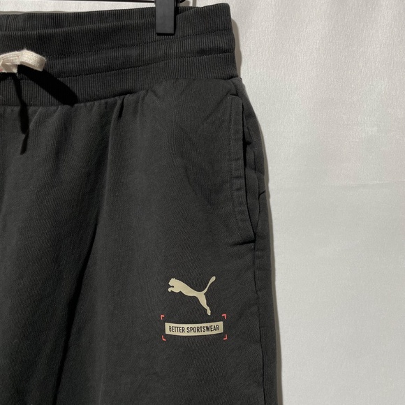 Puma Speckled Drawstring Logo Pocket Jogger Sweatpants Phantom Black Size Large - Picture 8 of 16